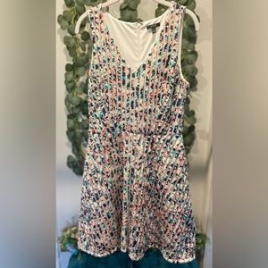 Apt 9 Sleeveless MulticolorTextured Mesh A Line Dress - Size 10